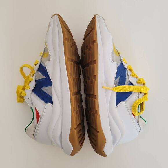 New Balance x Staud 51/40 Sneakers White Leather Colorblock Throwback Men 5.5 - Picture 6 of 11